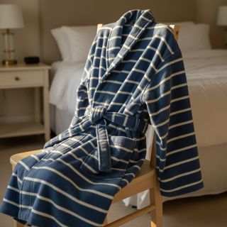 Terry YARN DYED Stripe BIG light blue