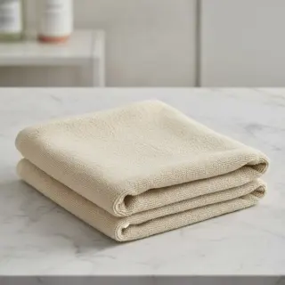 Stretch toweling dark beige
