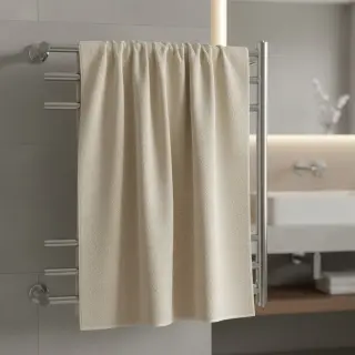 Stretch toweling dark beige