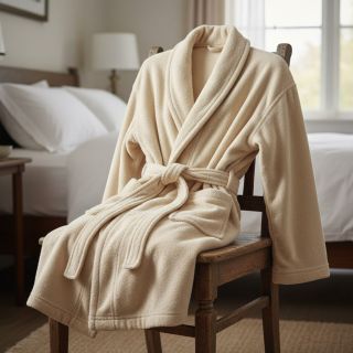 Stretch toweling dark beige
