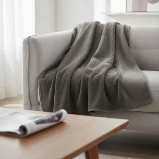 Stretch toweling anthracite