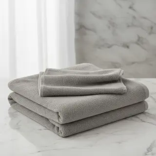 Stretch toweling light grey