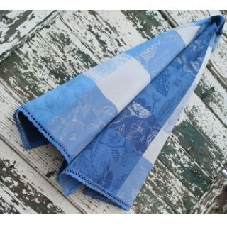 Decoration fabric FRENCH TABLE CLOTH JACQUARD Cabosse allover indigo