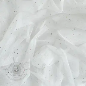 Tulle netting ROYAL MULTI FOIL white