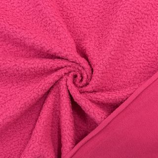 Fleece TEDDY DOUBLE SIDED pink neon
