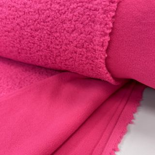 Fleece TEDDY DOUBLE SIDED pink neon