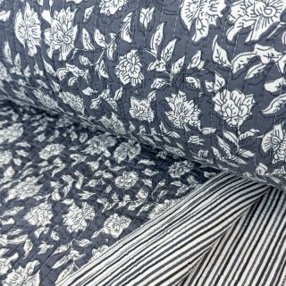 Cotton fabric QUILT Gange gris