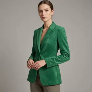 Suede stretch SCUBA dark green