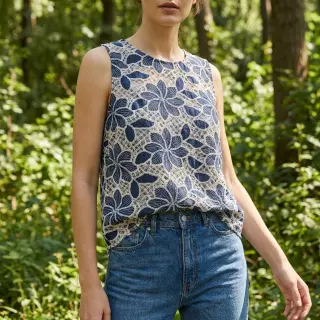 JEANS DENIM Lavicia Lace design A