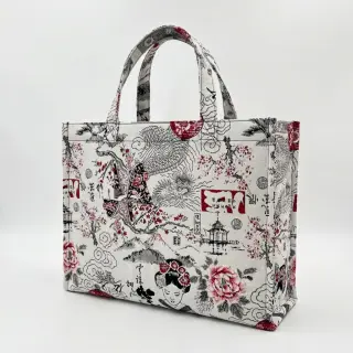 Decoration fabric jacquard Akita blanc
