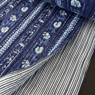 Cotton fabric QUILT Gange bleu