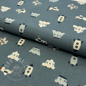 Cotton fabric Vehicles petrol