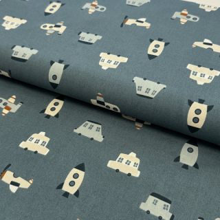 Cotton fabric Vehicles petrol