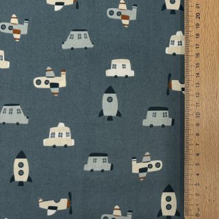 Cotton fabric Vehicles petrol
