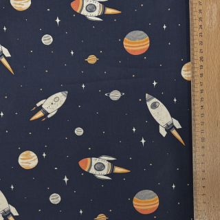 Cotton fabric Space digital print