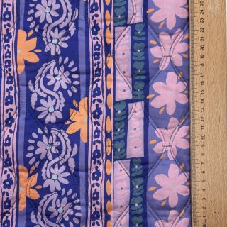 Cotton fabric VOILE STEPPED Daria flower purple digital print