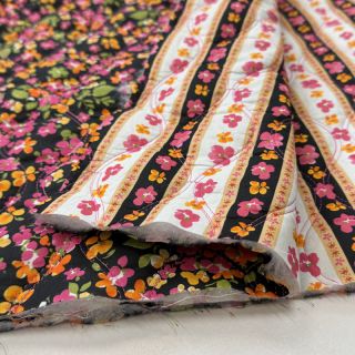 Cotton fabric VOILE STEPPED Ophelia flower digital print