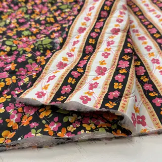 Cotton fabric VOILE STEPPED Ophelia flower digital print