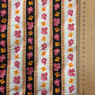 Cotton fabric VOILE STEPPED Ophelia flower digital print