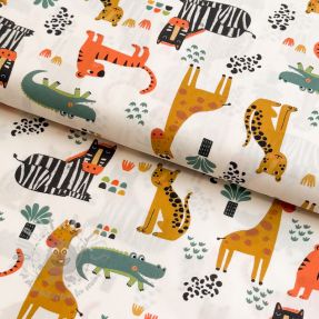 Cotton fabric Safari time offwhite digital print