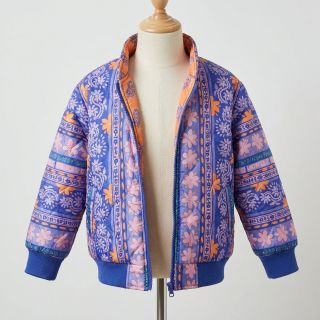 Cotton fabric VOILE STEPPED Daria flower purple digital print