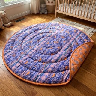 Cotton fabric VOILE STEPPED Daria flower purple digital print