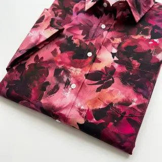 Cotton fabric SATIN Zurie flower digital print