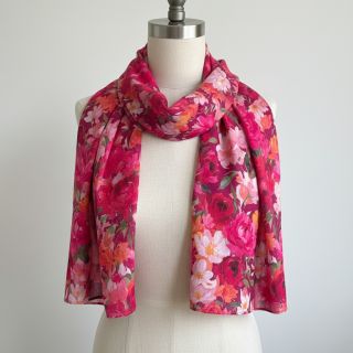 Cotton fabric VOILE Tanja flowers digital print