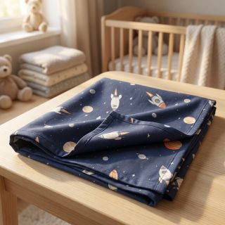 Cotton fabric Space digital print