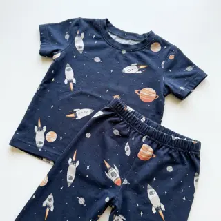 Cotton fabric Space digital print