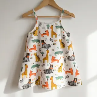 Cotton fabric Safari time offwhite digital print