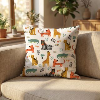 Cotton fabric Safari time offwhite digital print