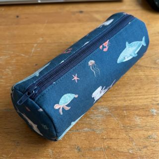 Cotton fabric Sea life petrol digital print