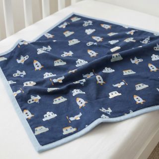 Cotton fabric Vehicles navy