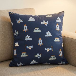 Cotton fabric Vehicles navy