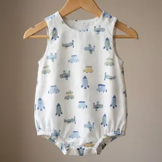 Cotton fabric Vehicles white