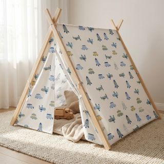 Cotton fabric Vehicles white