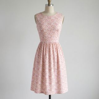 Cotton fabric Fine flowers pink