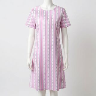 Cotton fabric Fine flowers STRIPE purple