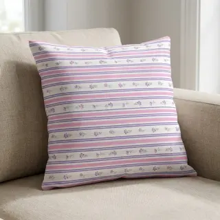 Cotton fabric Fine flowers STRIPE purple