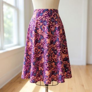 Viscose STRETCH Flowers Junie purple