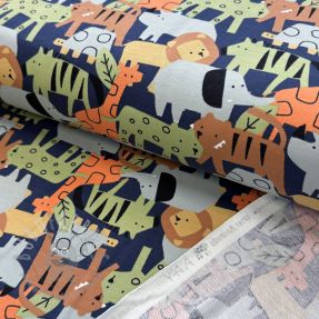 Sweat fabric Animaland navy