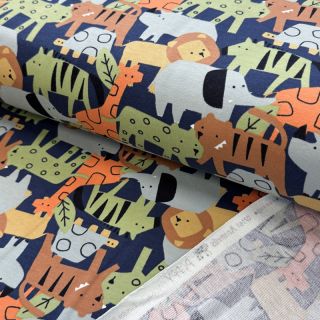 Sweat fabric Animaland navy