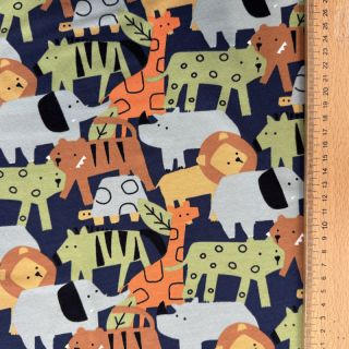 Sweat fabric Animaland navy