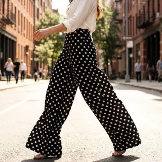 Viscose RADIANCE Polka dot black