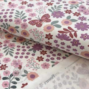 Sweat fabric Flowers Azriel offwhite