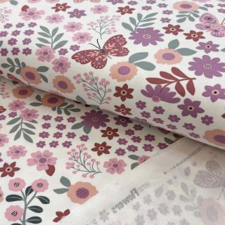 Sweat fabric Flowers Azriel offwhite