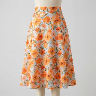 Cotton fabric VOILE Sarah flowers digital print