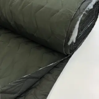 Stepped fabric ZIG ZAG army green