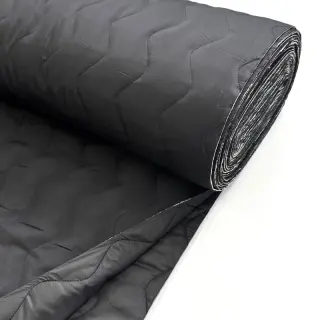 Stepped fabric ZIG ZAG black